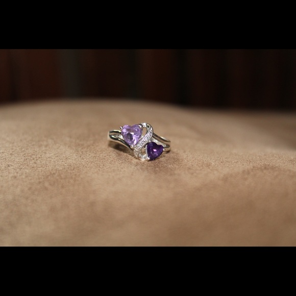 Kay Jewelers Jewelry Amethyst Double Heart Ring Poshmark